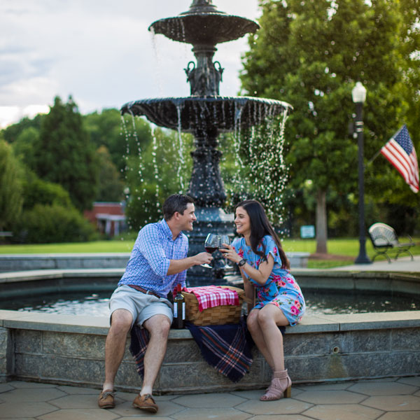 Romantic Getaway by Cooke Fountain, Town Park, Madison, GA