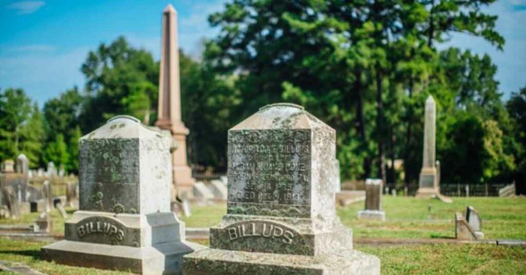 Headstones in Madison, Georgia, Historic Cemeteries
