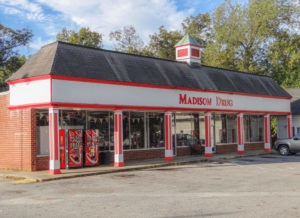 Madison Drug exterior of store with Coke Machines | Madison GA Shopping | Official Tourism Site For Madison GA | Visit Madison GA