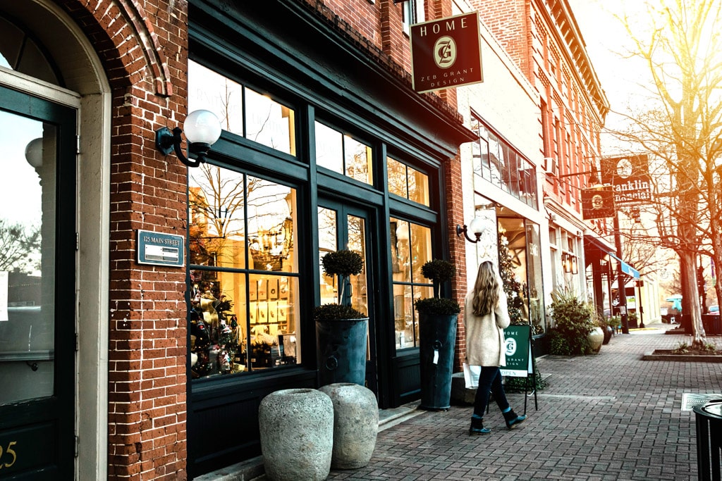 Main Street, Madison, GA in Winter