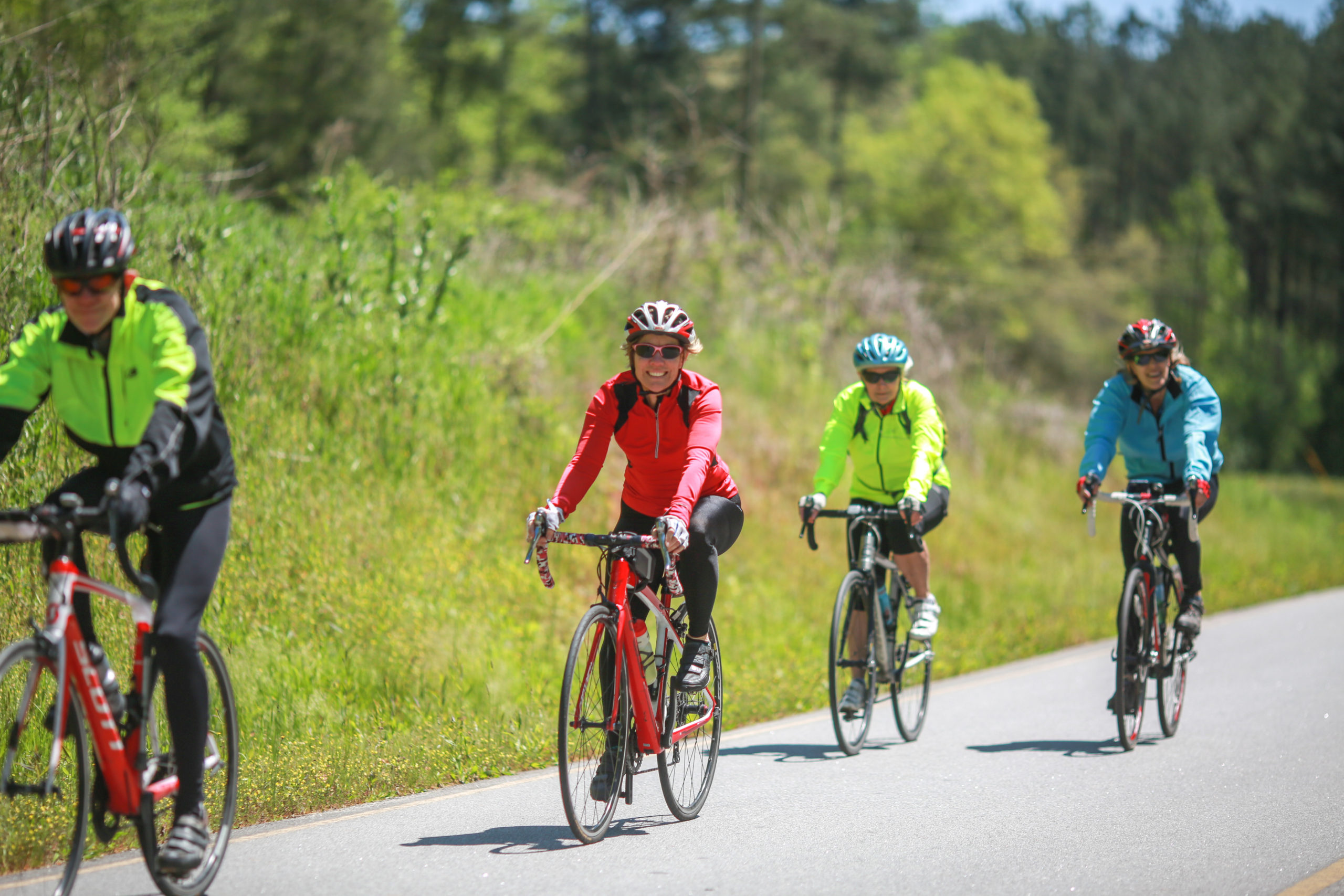 Bicyclists enjoy the Madison-Morgan Meander on a country road | Georgia Attractions | Things to Do in Madison Georgia | Visit Madison GA