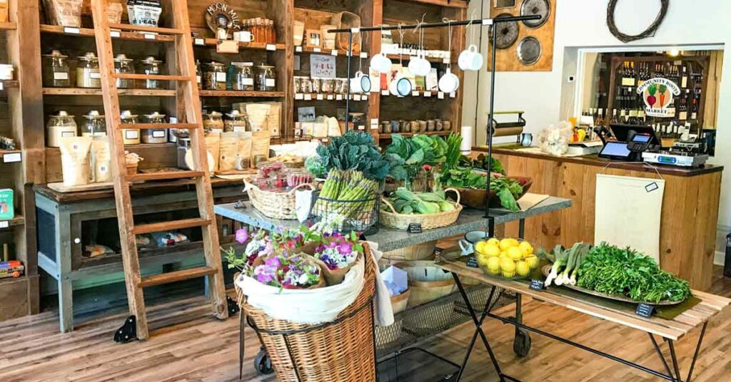 Interior of Community Roots Market