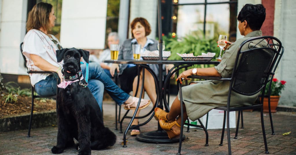 Dining al fresco in downtown Madison, GA