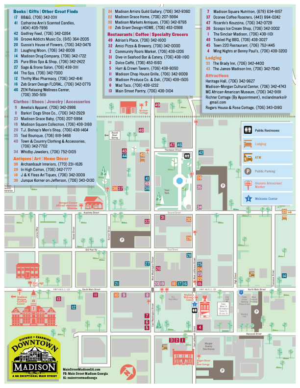 Map of Downtown Madison Business District