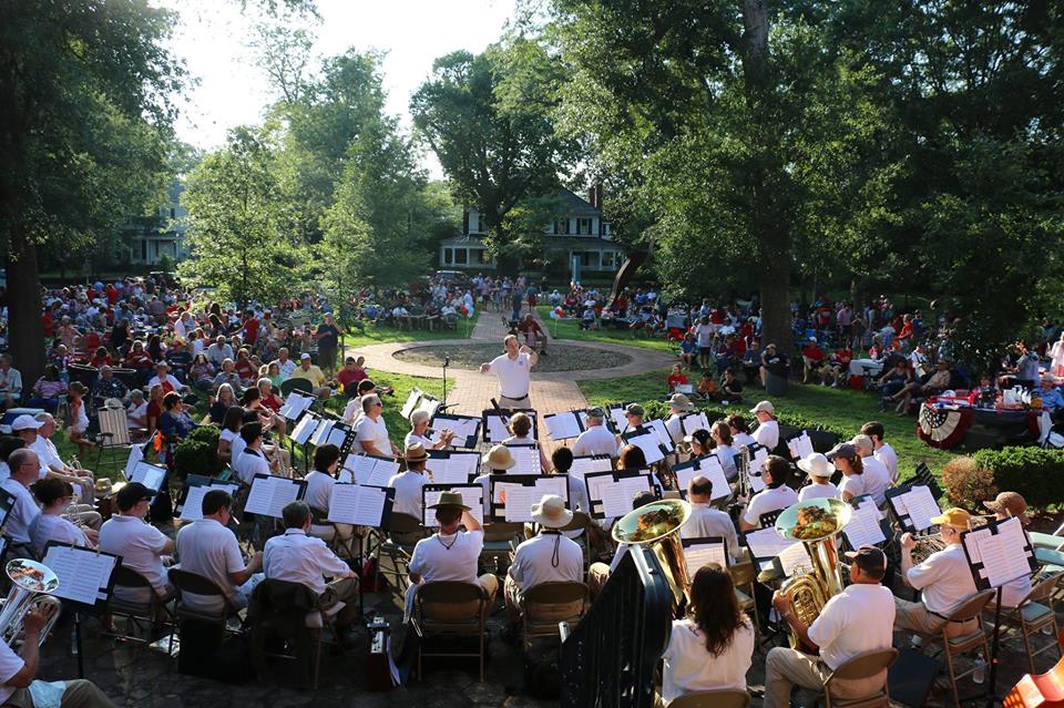 A Fourth of July Destination: Classic City Band performs on the steps of the Madison-Morgan Cultural Center.