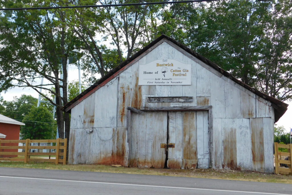 Warehouse in Bostwick Georgia, Home of the Cotton Gin Festival | Georgia Attractions | Things to Do in Madison Georgia | Visit Madison GA