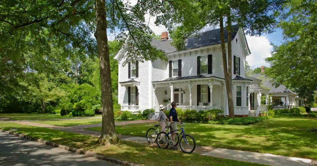 Cyclists enjoy Madison's Historic District