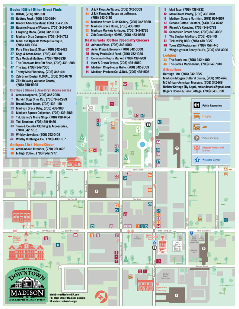 Downtown Madison Shopping Map