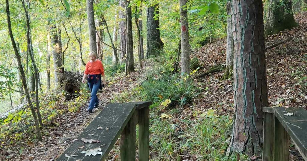 Woman hiking in Hard Labor Creek State Park