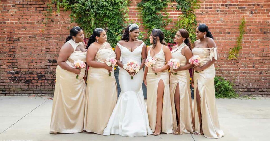 Bridal party at Empire Mills