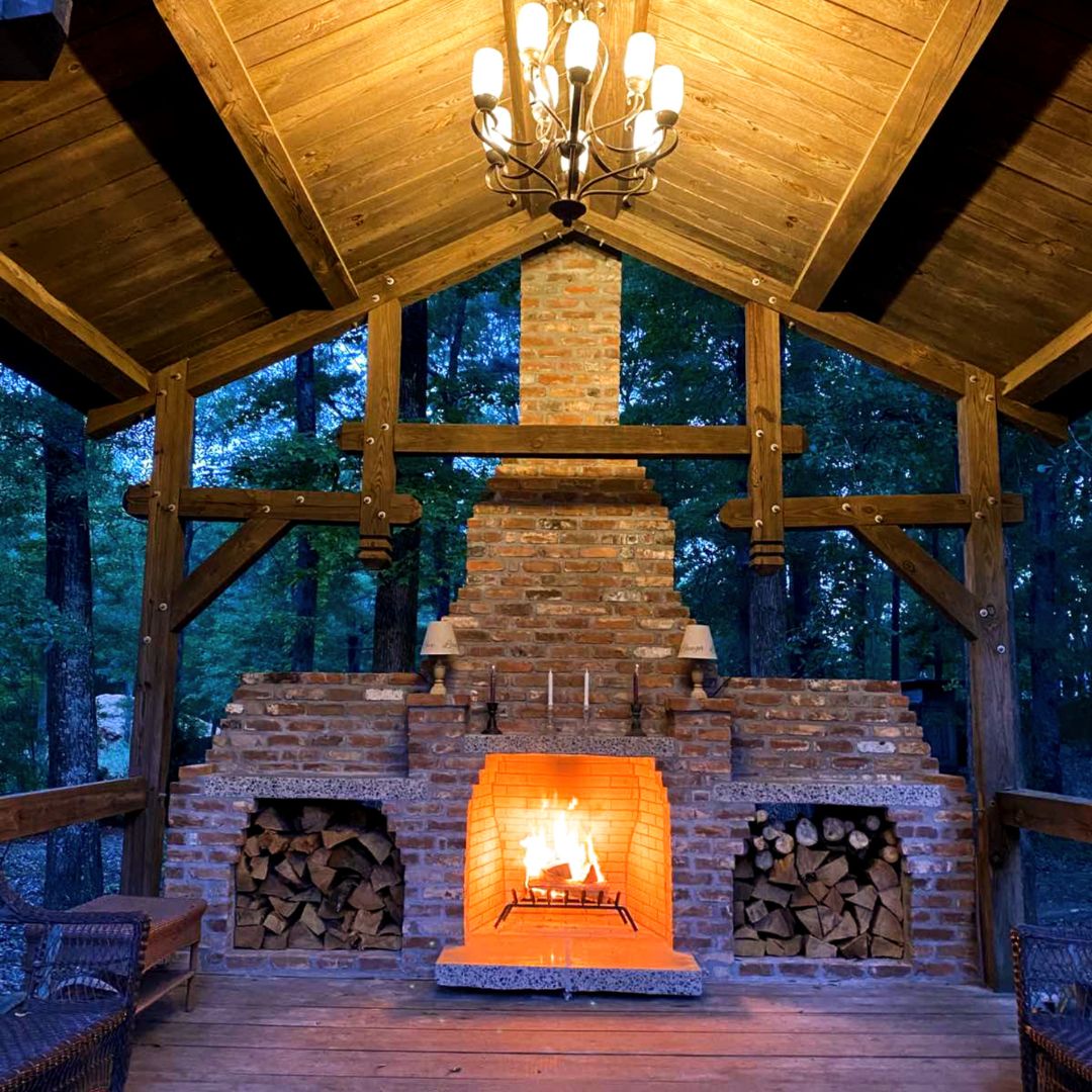 Fireplace at Beautiful Beginnings Farm