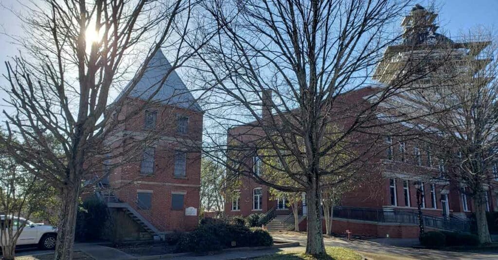 Morgan County Archives located beside the courthouse.