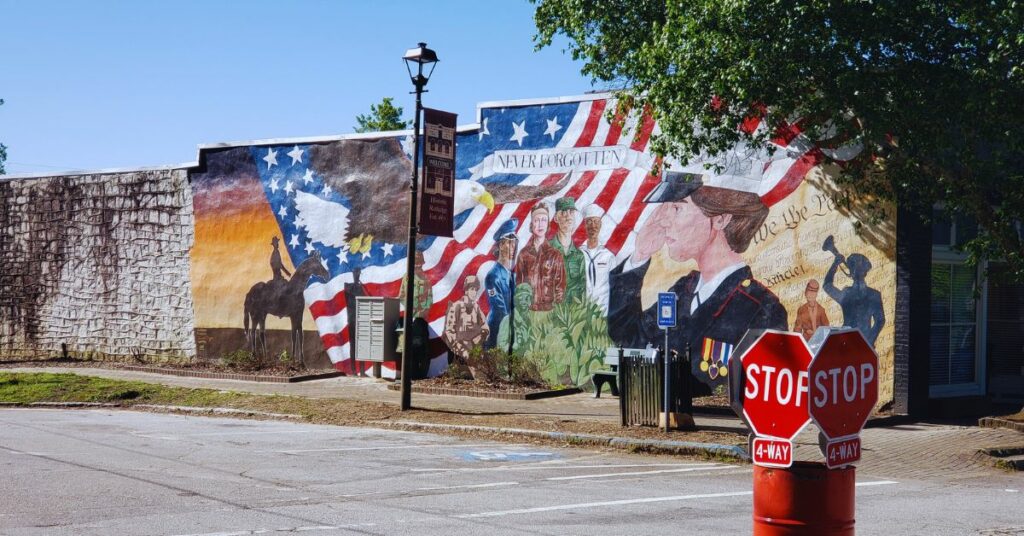 Military Mural in downtown Rutledge, GA.