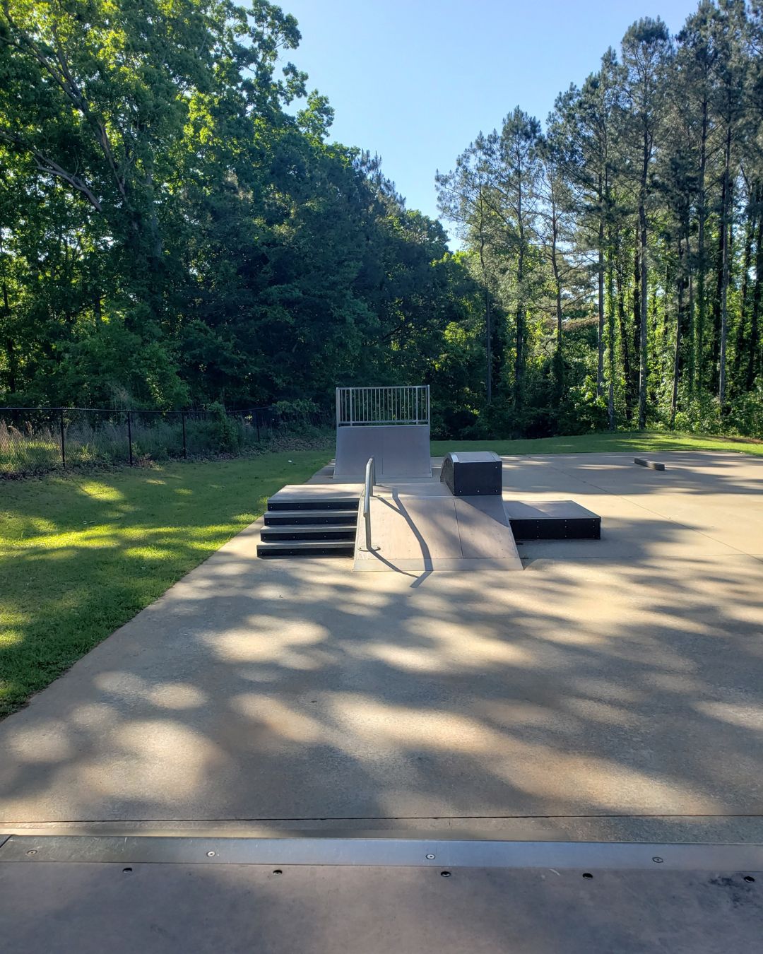 Skate ramps at Veterans Memorial Park.