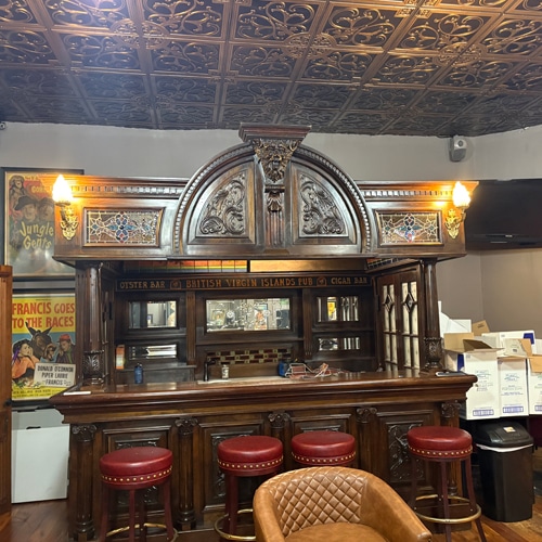 Wing Knights speakeasy event room bar