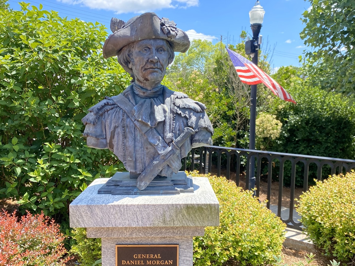 Bust of General Daniel Morgan in Madison's Town Park