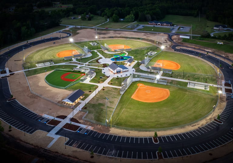 Aeriel Photo of Morgan County Parks and Rec Baseball & Softball Fields